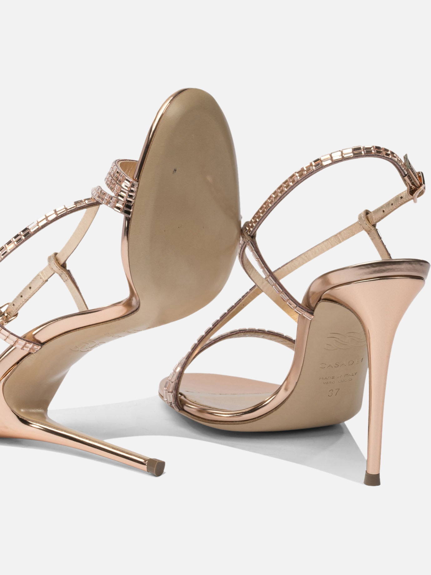 Sandali con tacco 100% leather - 100% leather  Rosa - Casadei Donna | PDP | VIETTI Online Store | thumbnail_5