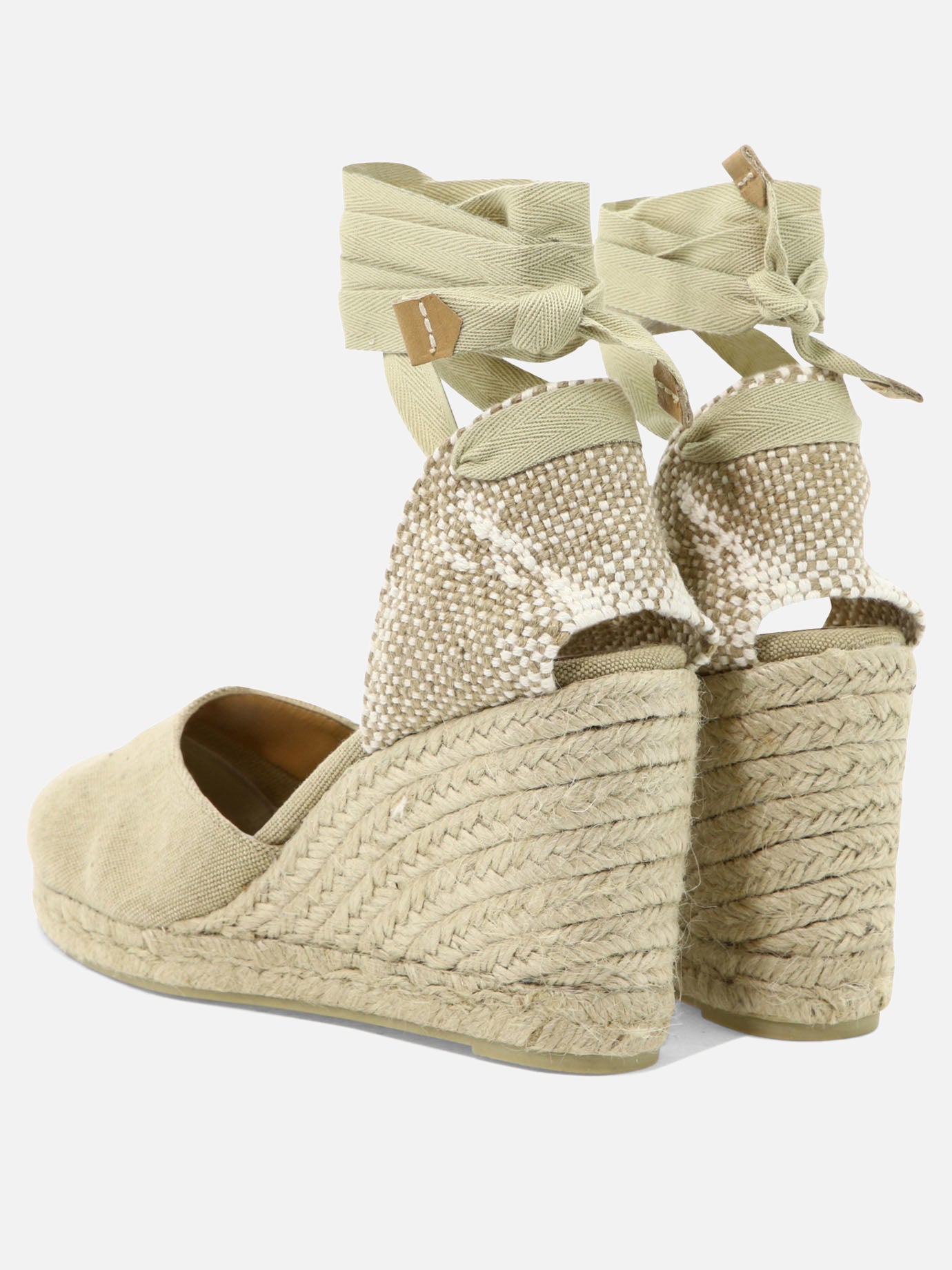 Espadrilles alte 100% cotton - 100% rubber  Beige - Castañer Donna | PDP | VIETTI Online Store | thumbnail_4