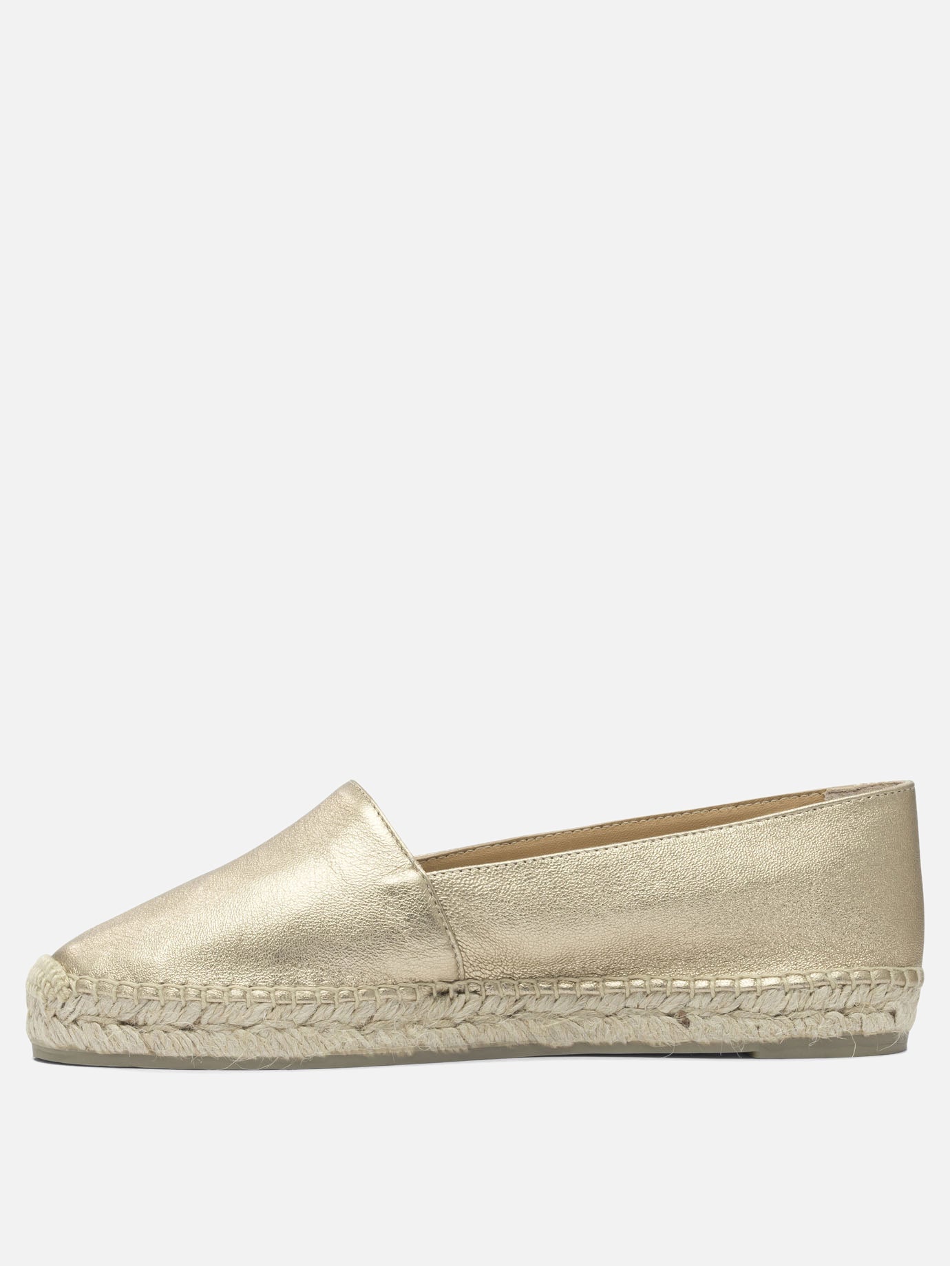 Flat espadrilles 100% leather - 100% rubber  Gold - Castañer Women | PDP | VIETTI Online Store | thumbnail_3
