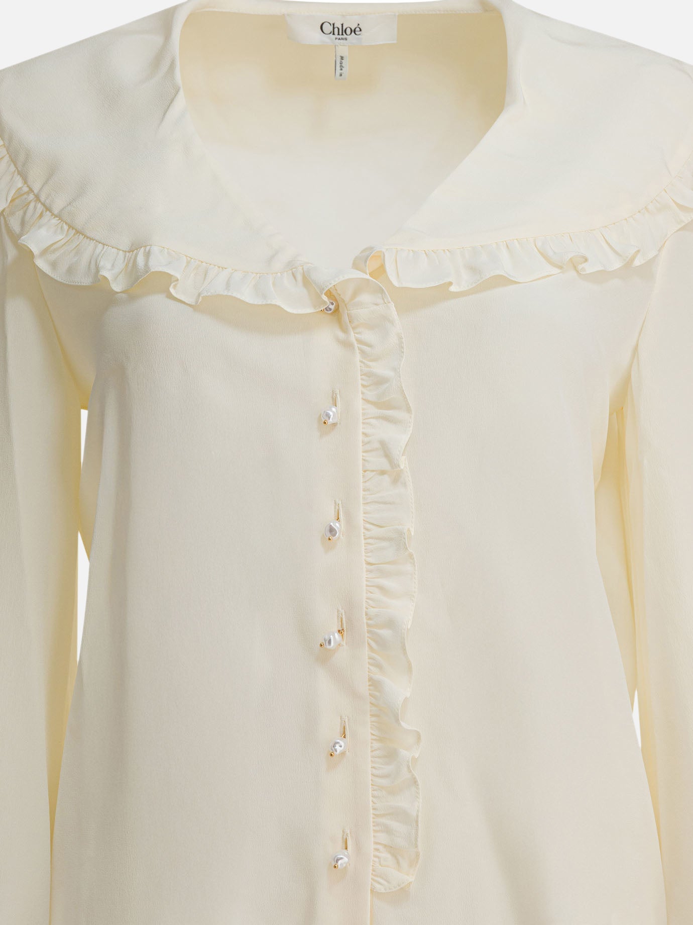 Bluse Solid colour  Giallo - Chloé Donna | PDP | VIETTI Online Store | thumbnail_3