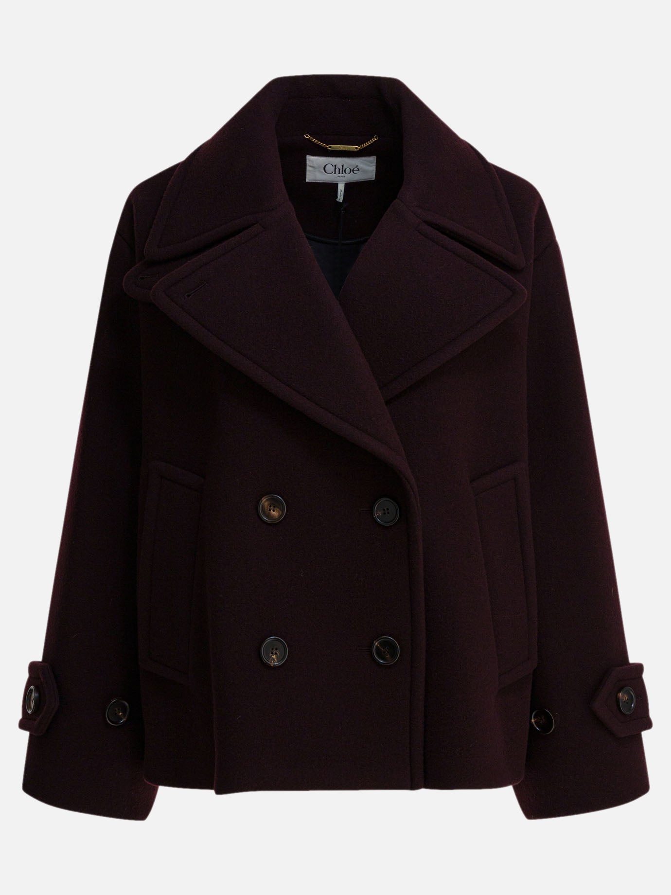 Cappotti corti Solid colour  Bordeaux - Chloé Donna | PDP | VIETTI Online Store | thumbnail