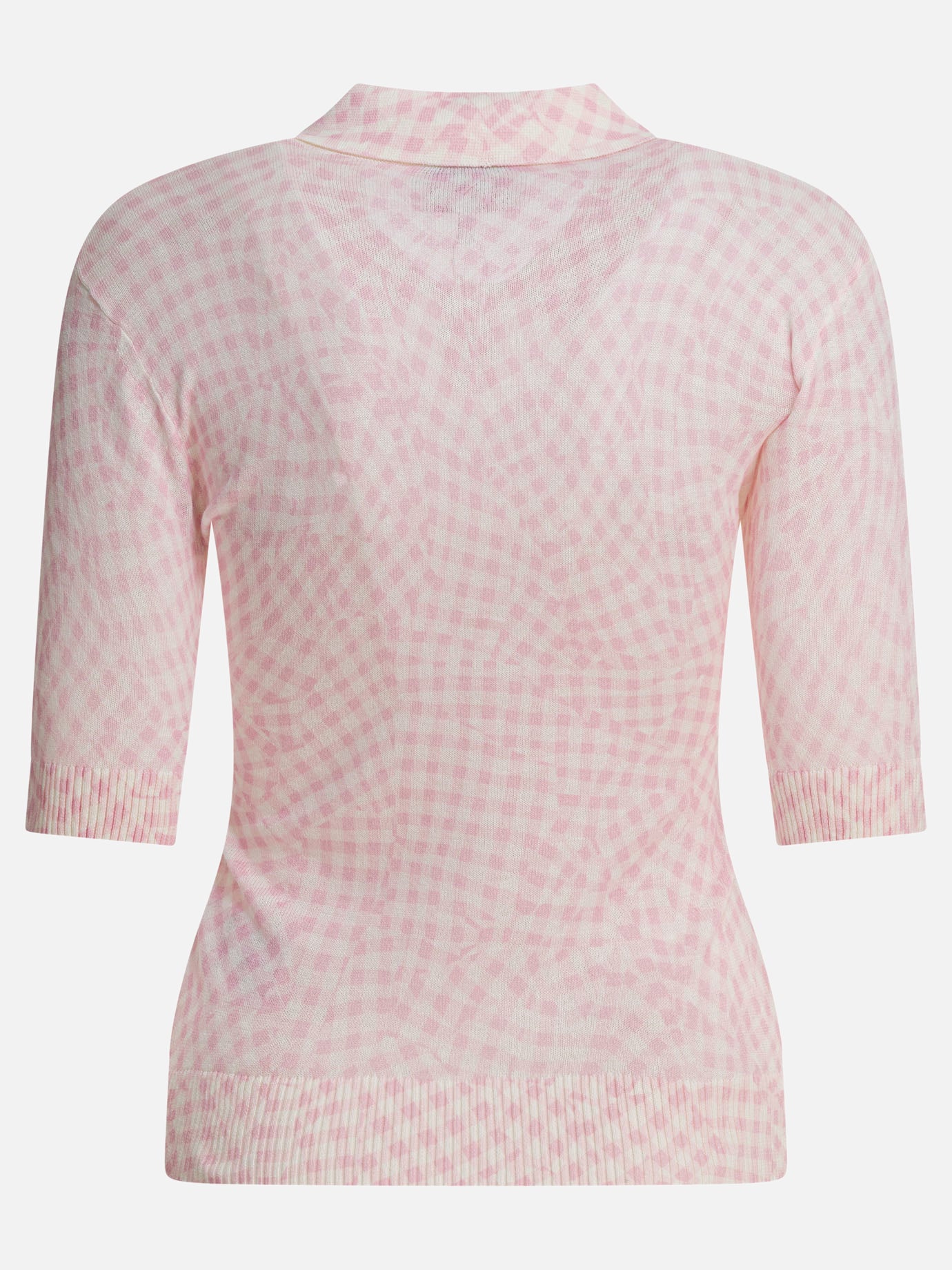 Polo con bottoni Print  Rosa - Ganni Donna | PDP | VIETTI Online Store | thumbnail_2