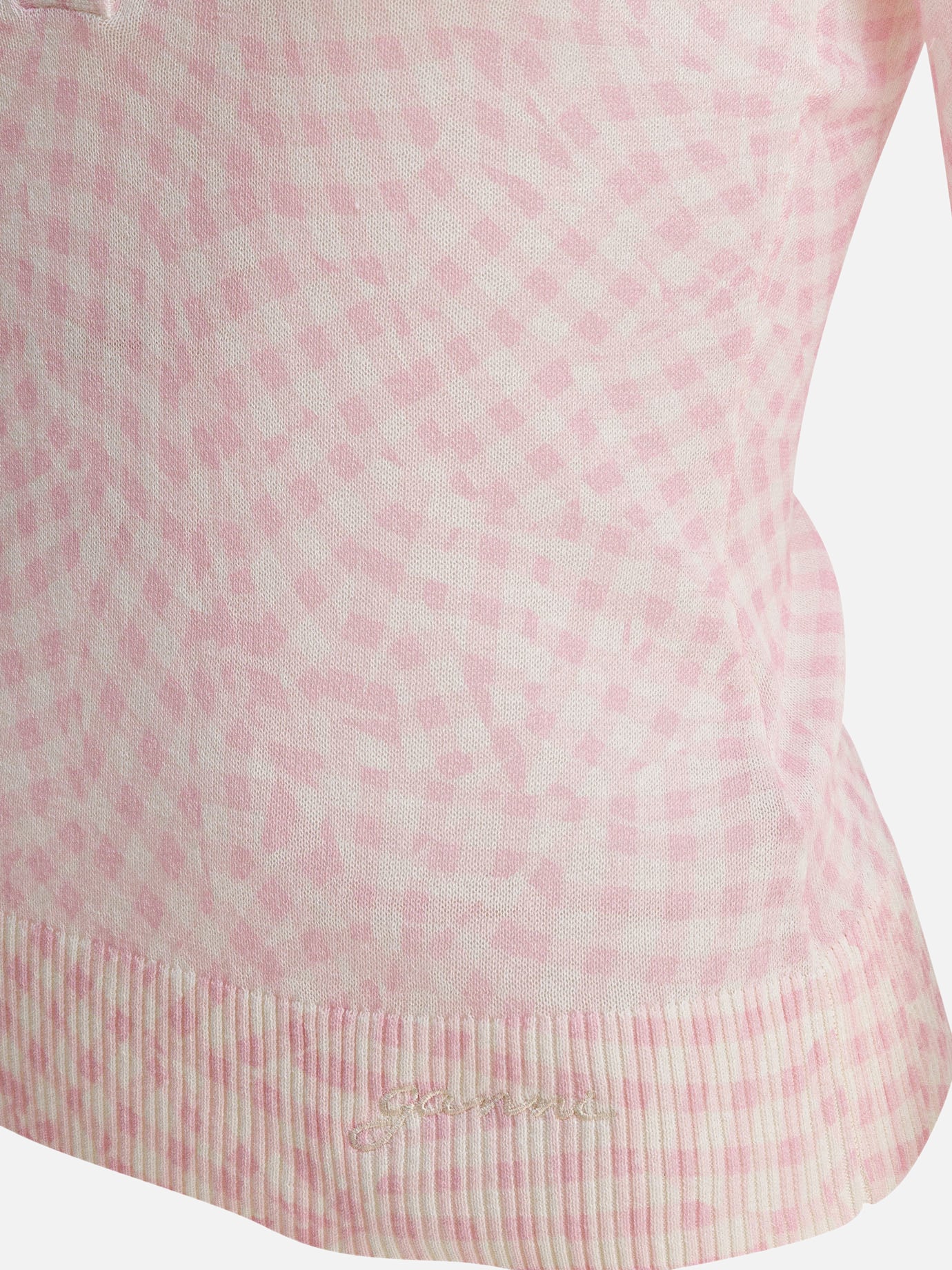 Polo con bottoni Print  Rosa - Ganni Donna | PDP | VIETTI Online Store | thumbnail_4