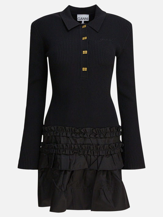Abiti corti Solid colour  Nero - Ganni Donna | PLP | VIETTI Online Store 
