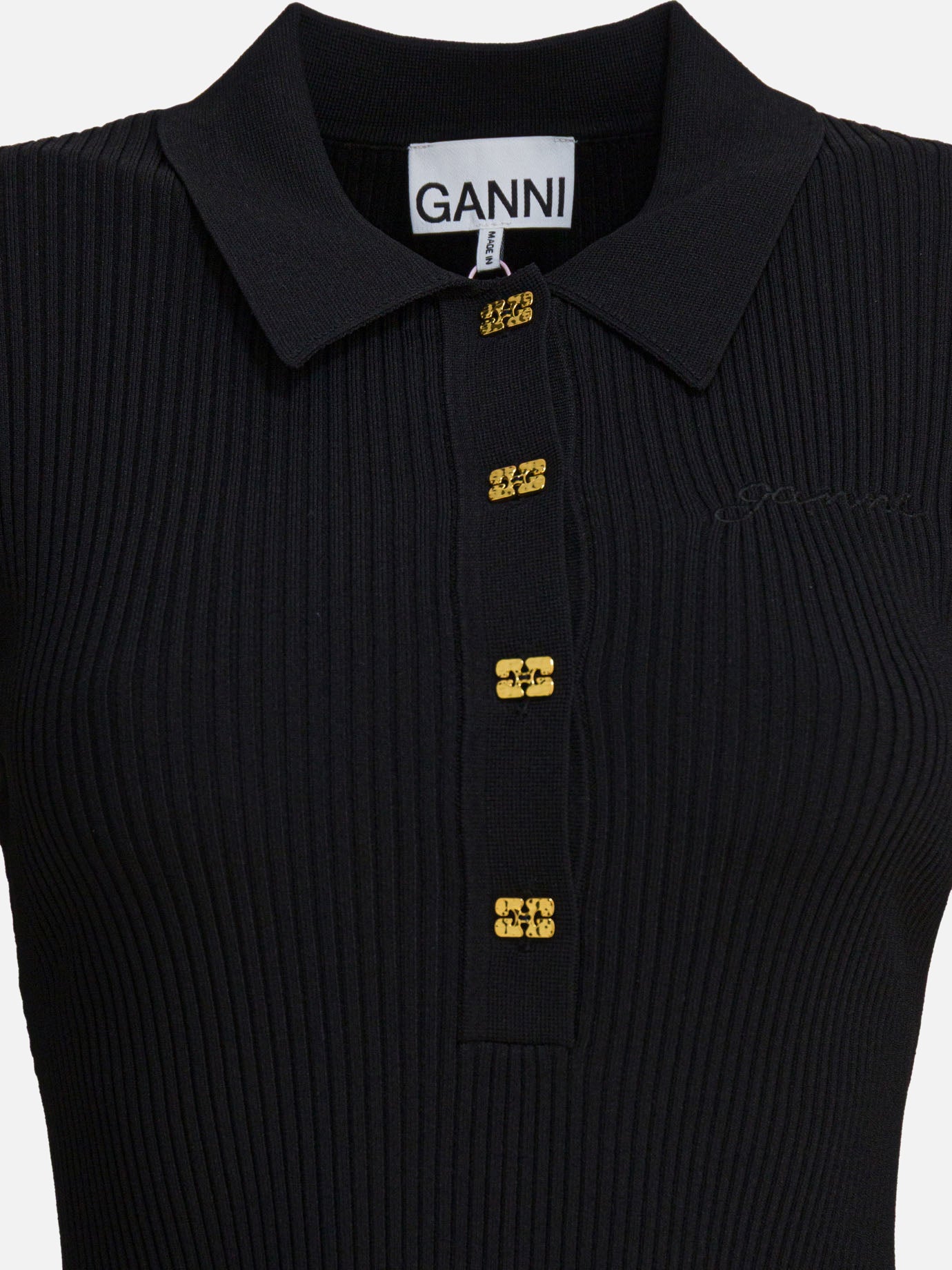 Abiti corti Solid colour  Nero - Ganni Donna | PDP | VIETTI Online Store | Zoom-Modal_3
