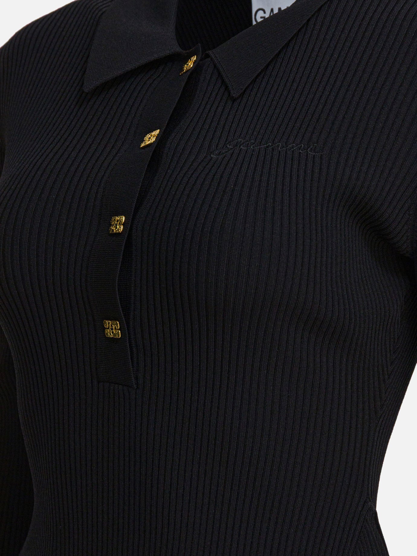 Abiti corti Solid colour  Nero - Ganni Donna | PDP | VIETTI Online Store | thumbnail_4