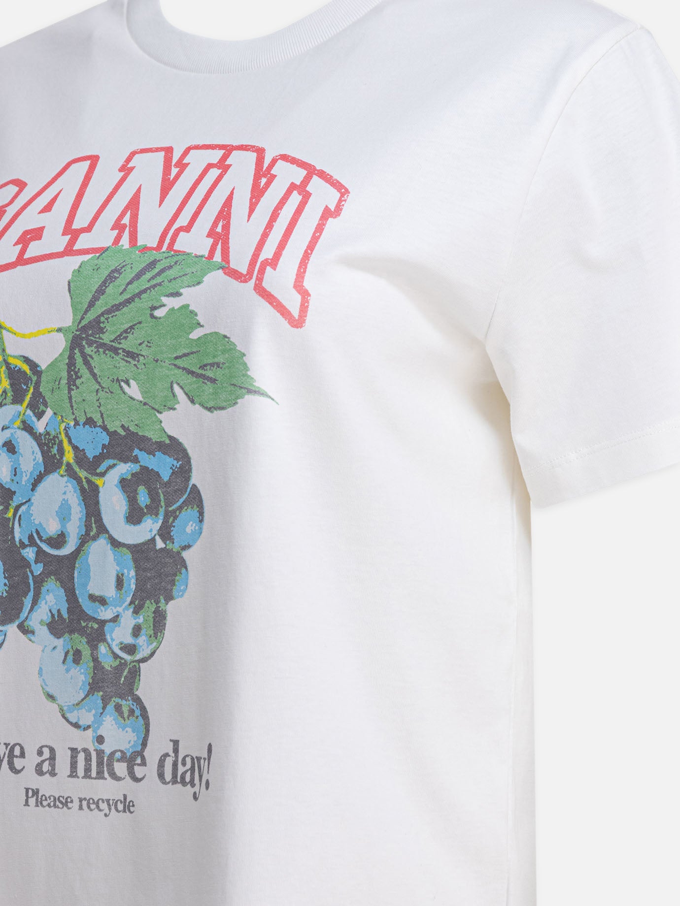 Ganni T-shirt with print and logo 19011308_L Beige thumbnail_4