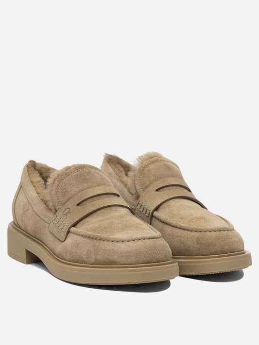 Mocassini 100% calf leather - 100% rubber  Beige - Gianvito Rossi Donna | PDP | VIETTI Online Store | 2
