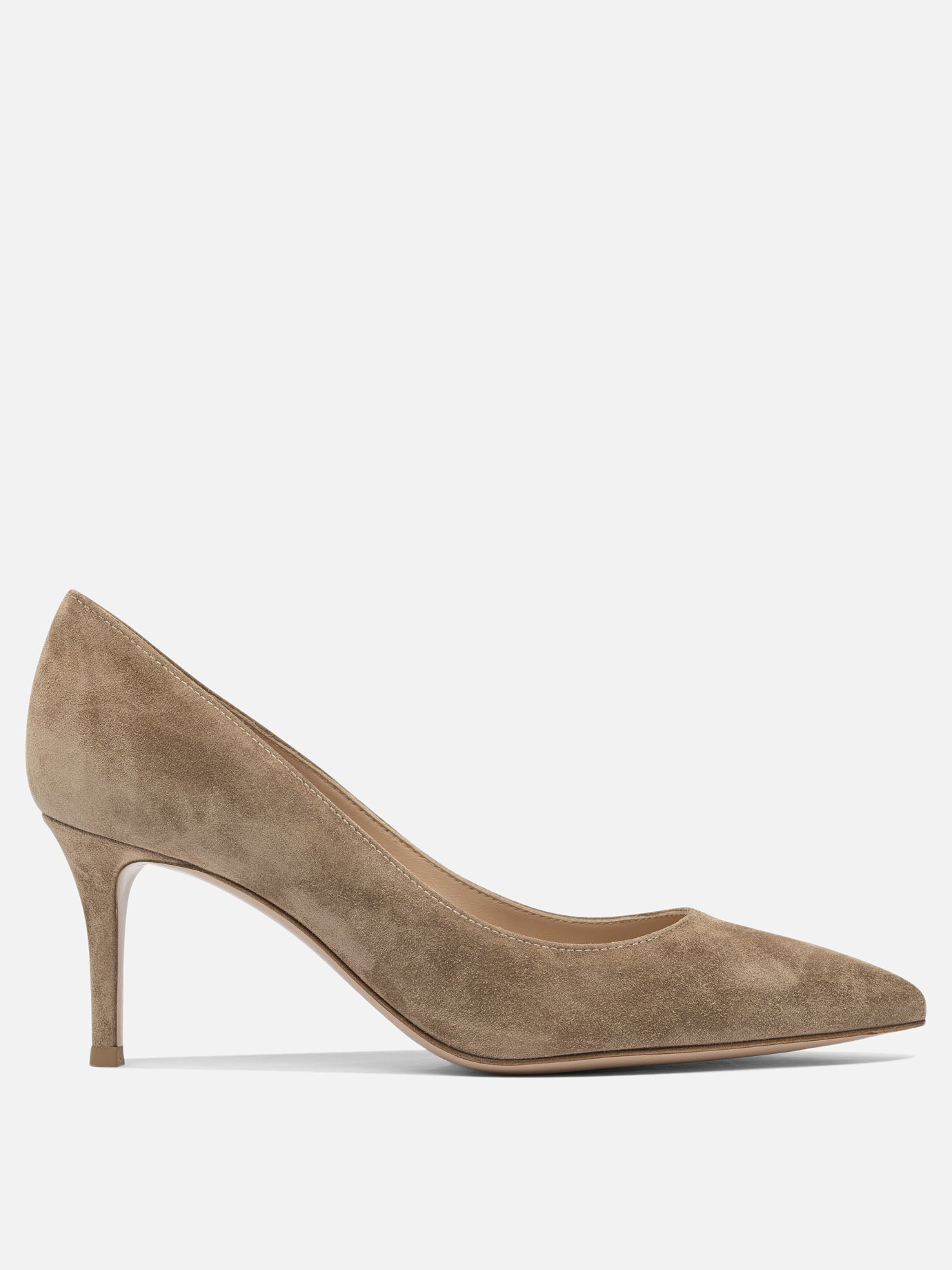 Pumps 100% suede - 100% leather  Beige - Gianvito Rossi Women | PDP | VIETTI Online Store | Zoom-Modal
