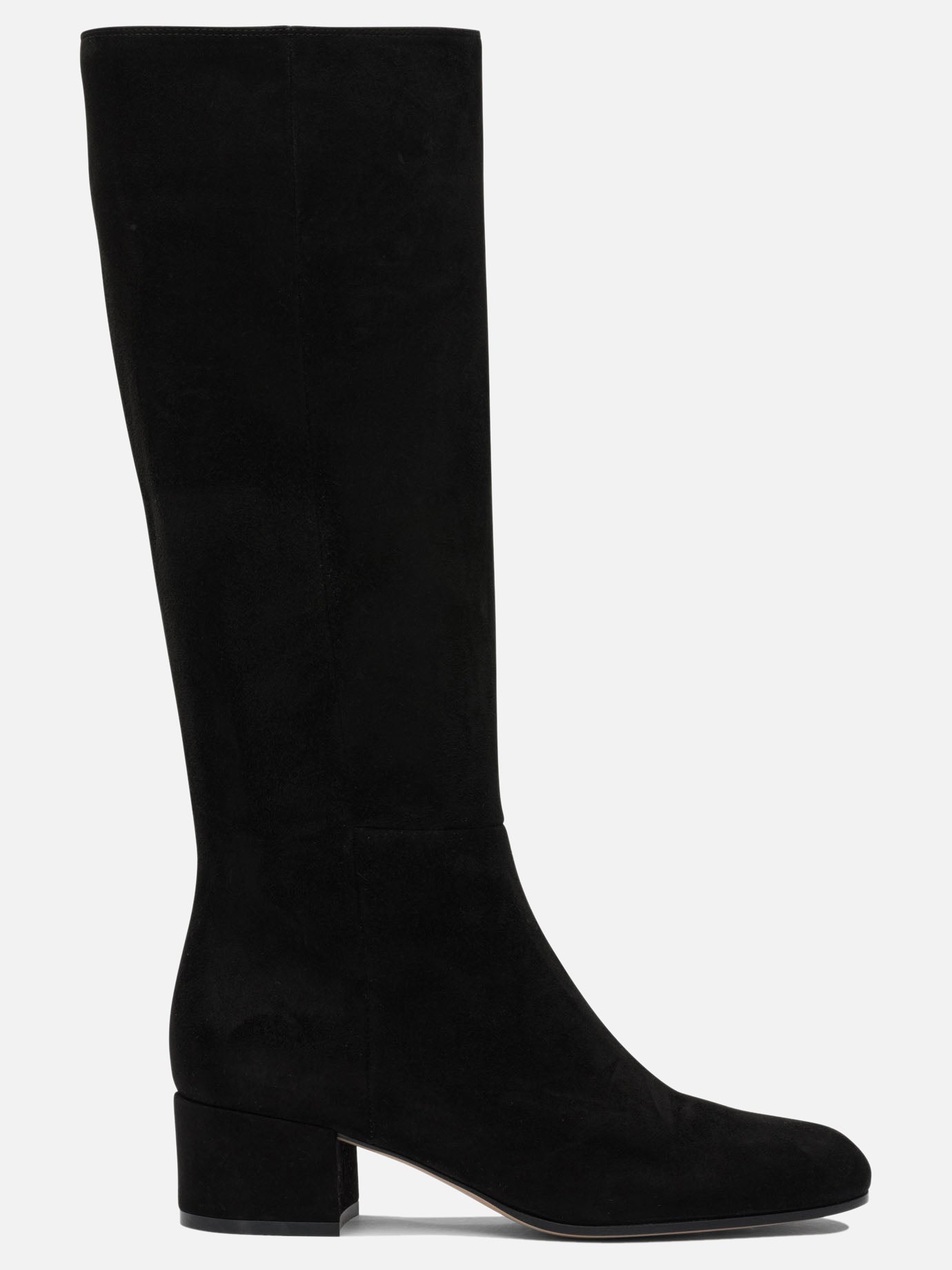 Knee-high 100% suede - 100% leather  Black - Gianvito Rossi Women | PDP | VIETTI Online Store | thumbnail