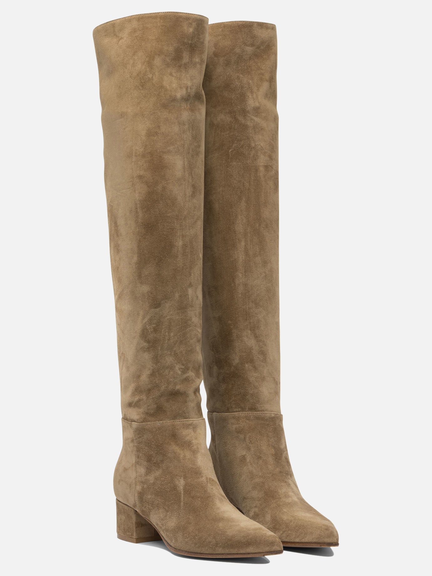 Sopra al ginocchio 100% suede - 100% leather  Beige - Gianvito Rossi Donna | PDP | VIETTI Online Store | thumbnail_2