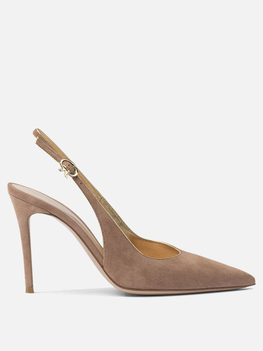 Slingback 100% suede - 100% leather  Rosa - Gianvito Rossi Donna | PDP | VIETTI Online Store 
