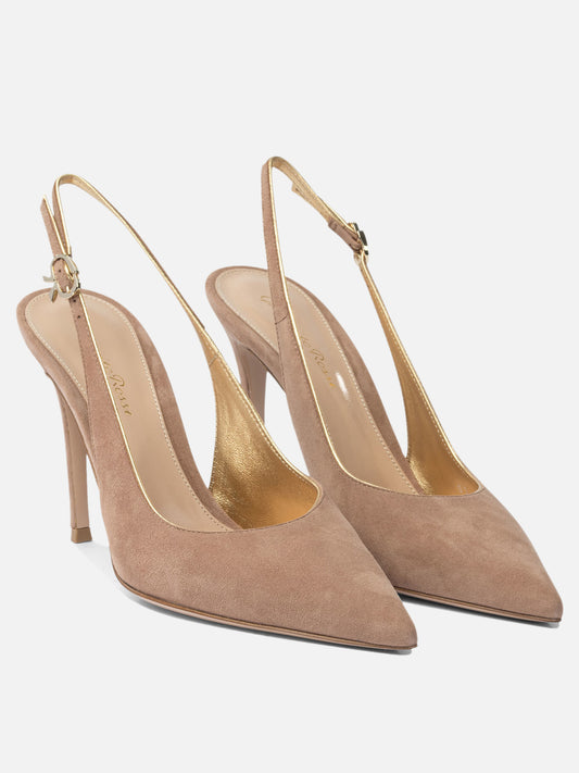 Slingback 100% suede - 100% leather  Rosa - Gianvito Rossi Donna | PDP | VIETTI Online Store | 2
