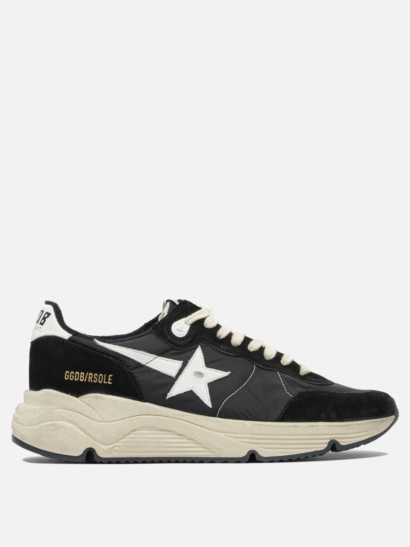 Sneaker basse 34% polyester 30% cow leather 19% polyamide 16% cotton 1% polyurethane - 100% rubber  Nero - Golden Goose Uomo | PDP | VIETTI Online Store | Zoom-Modal

