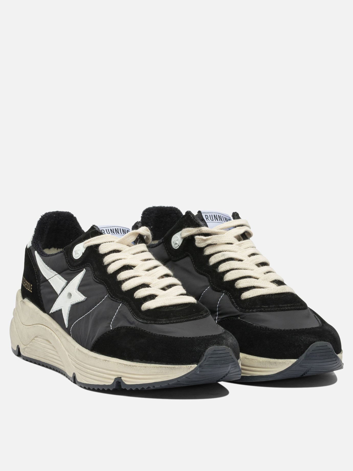 Sneaker basse 34% polyester 30% cow leather 19% polyamide 16% cotton 1% polyurethane - 100% rubber  Nero - Golden Goose Uomo | PDP | VIETTI Online Store | Zoom-Modal_2
