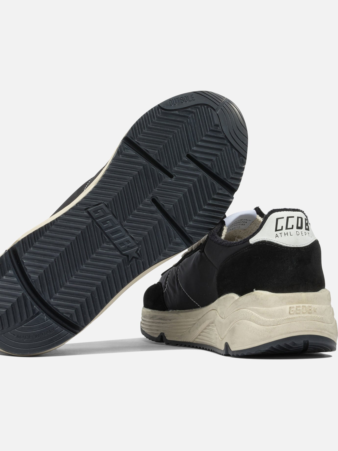 Sneaker basse 34% polyester 30% cow leather 19% polyamide 16% cotton 1% polyurethane - 100% rubber  Nero - Golden Goose Uomo | PDP | VIETTI Online Store | thumbnail_5