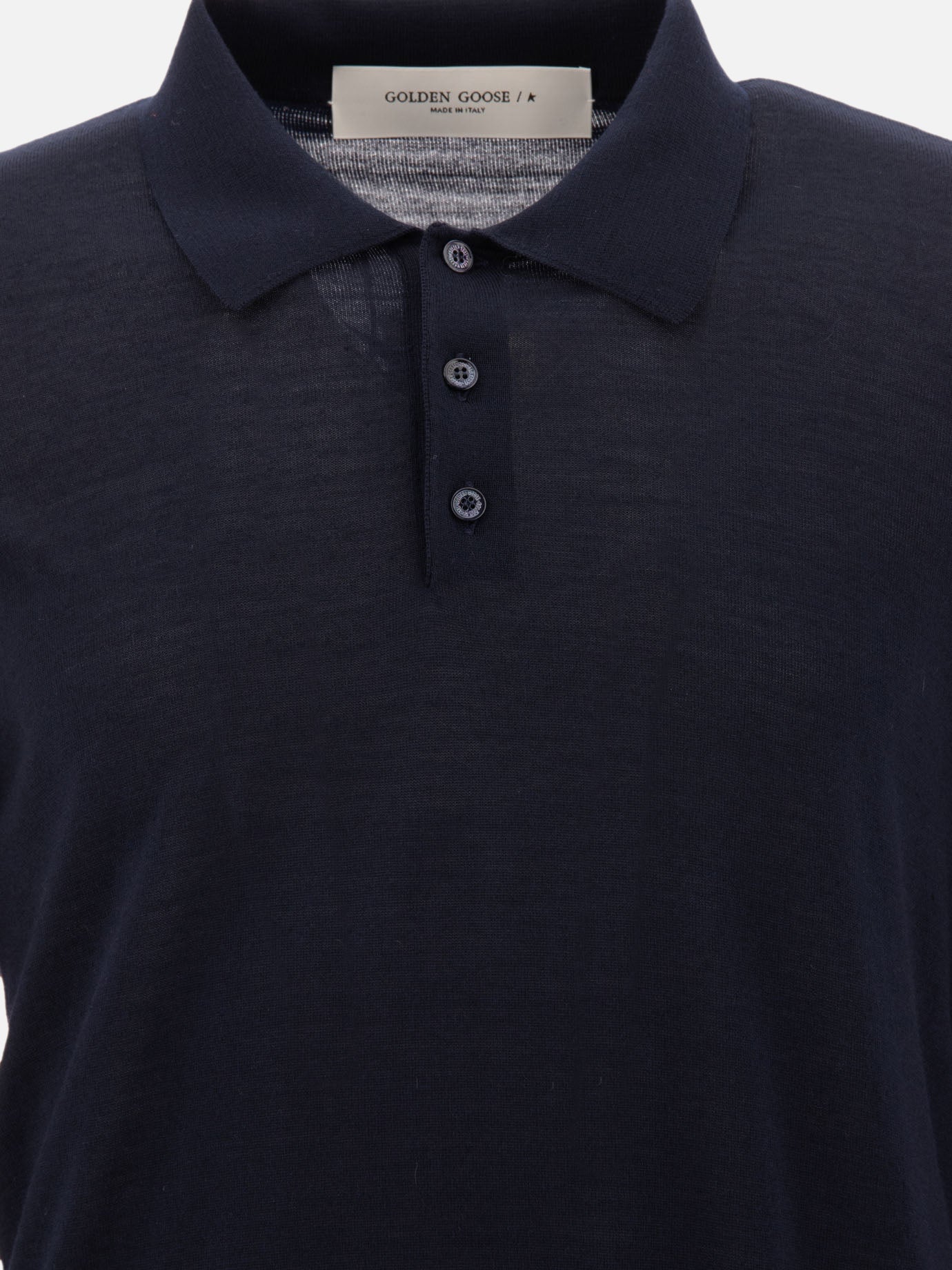 Polo shirts with buttons Solid colour  Blue - Golden Goose Men | PDP | VIETTI Online Store | thumbnail_3