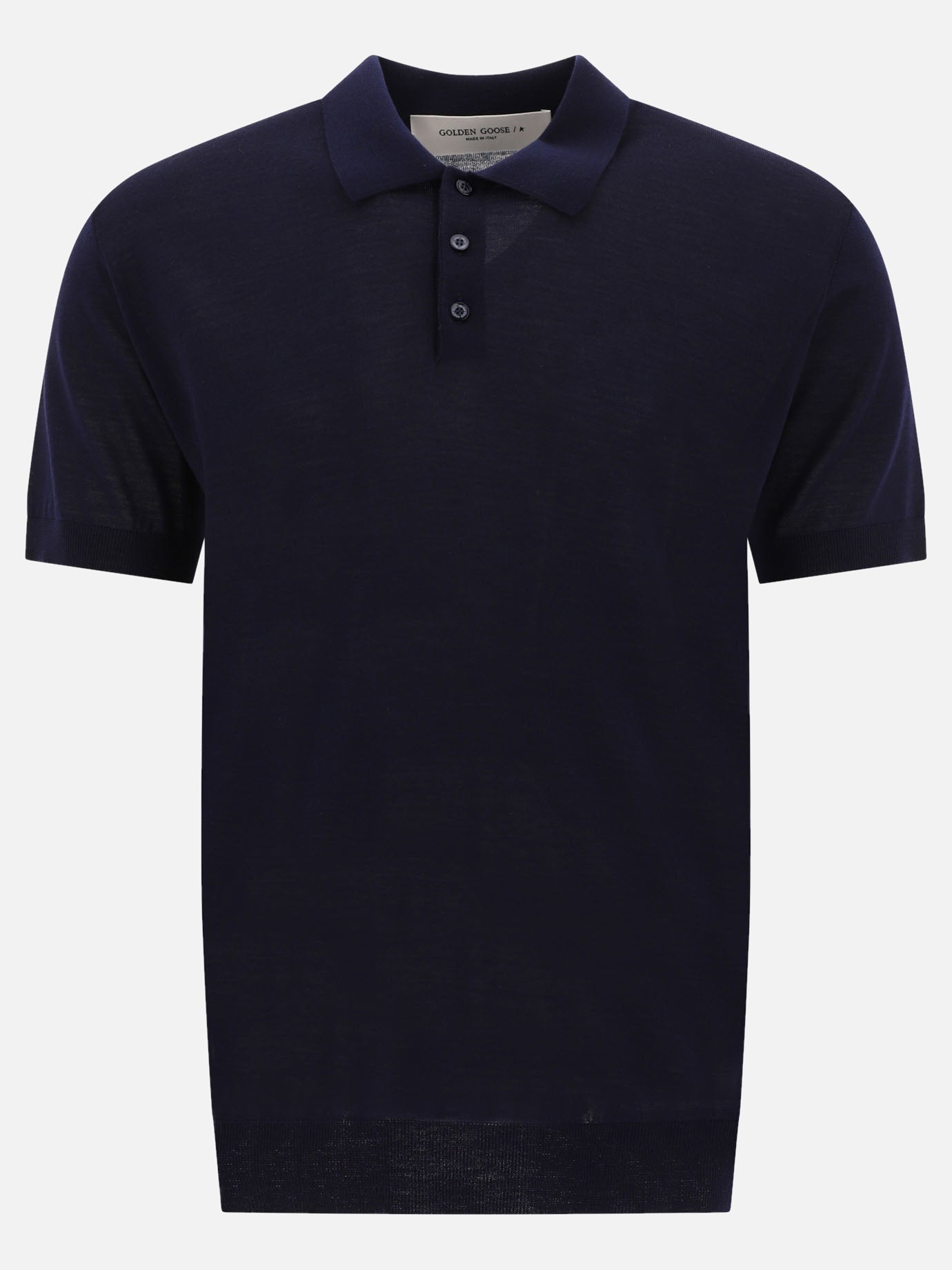 Polo con bottoni Solid colour  Nero - Golden Goose Uomo | PDP | VIETTI Online Store | thumbnail