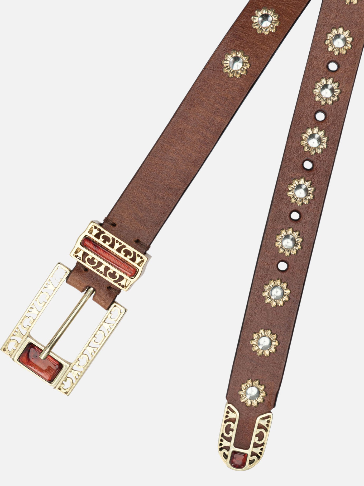 Leather belts Solid colour  Brown - Golden Goose Women | PDP | VIETTI Online Store | Zoom-Modal_2
