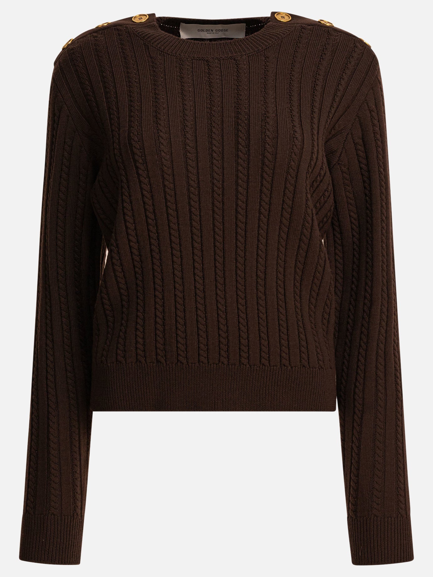 Maglioni girocollo Solid colour  Marrone - Golden Goose Donna | PDP | VIETTI Online Store | thumbnail