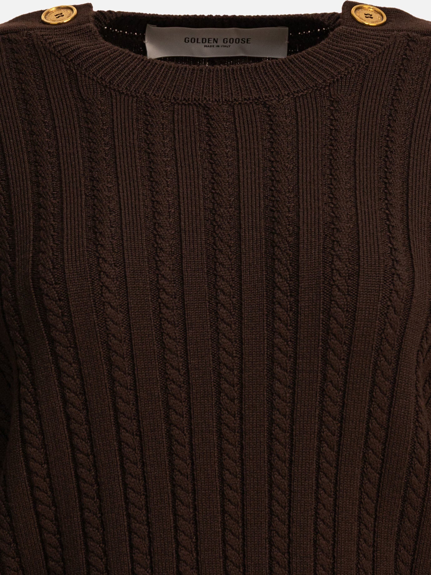 Maglioni girocollo Solid colour  Marrone - Golden Goose Donna | PDP | VIETTI Online Store | thumbnail_3