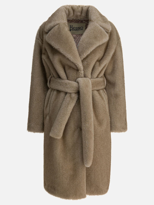 Long coats Solid colour  Beige - Herno Women | PLP | VIETTI Online Store 
