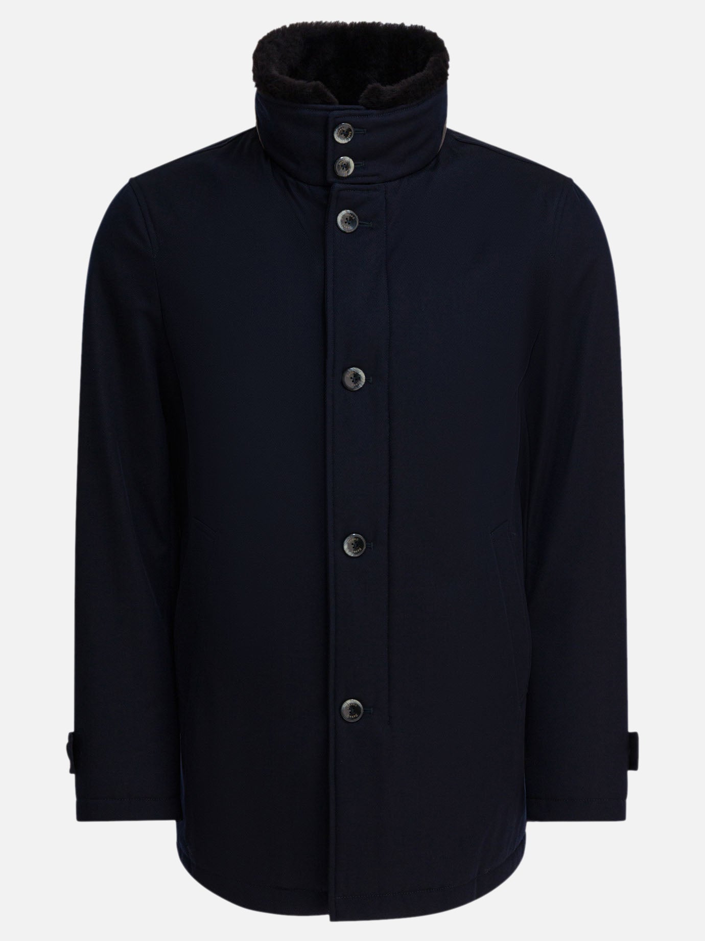 Long coats Solid colour  Blue - Herno Men | PDP | VIETTI Online Store | Zoom-Modal
