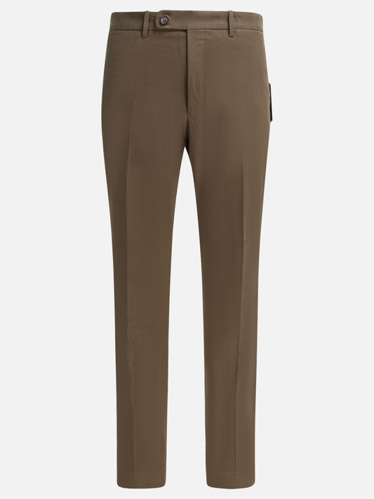 Tailored trousers Solid colour  Brown - Incotex Men | PLP | VIETTI Online Store 
