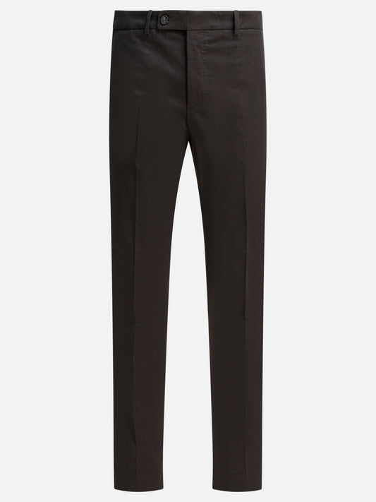Tailored trousers Solid colour  Brown - Incotex Men | PLP | VIETTI Online Store 
