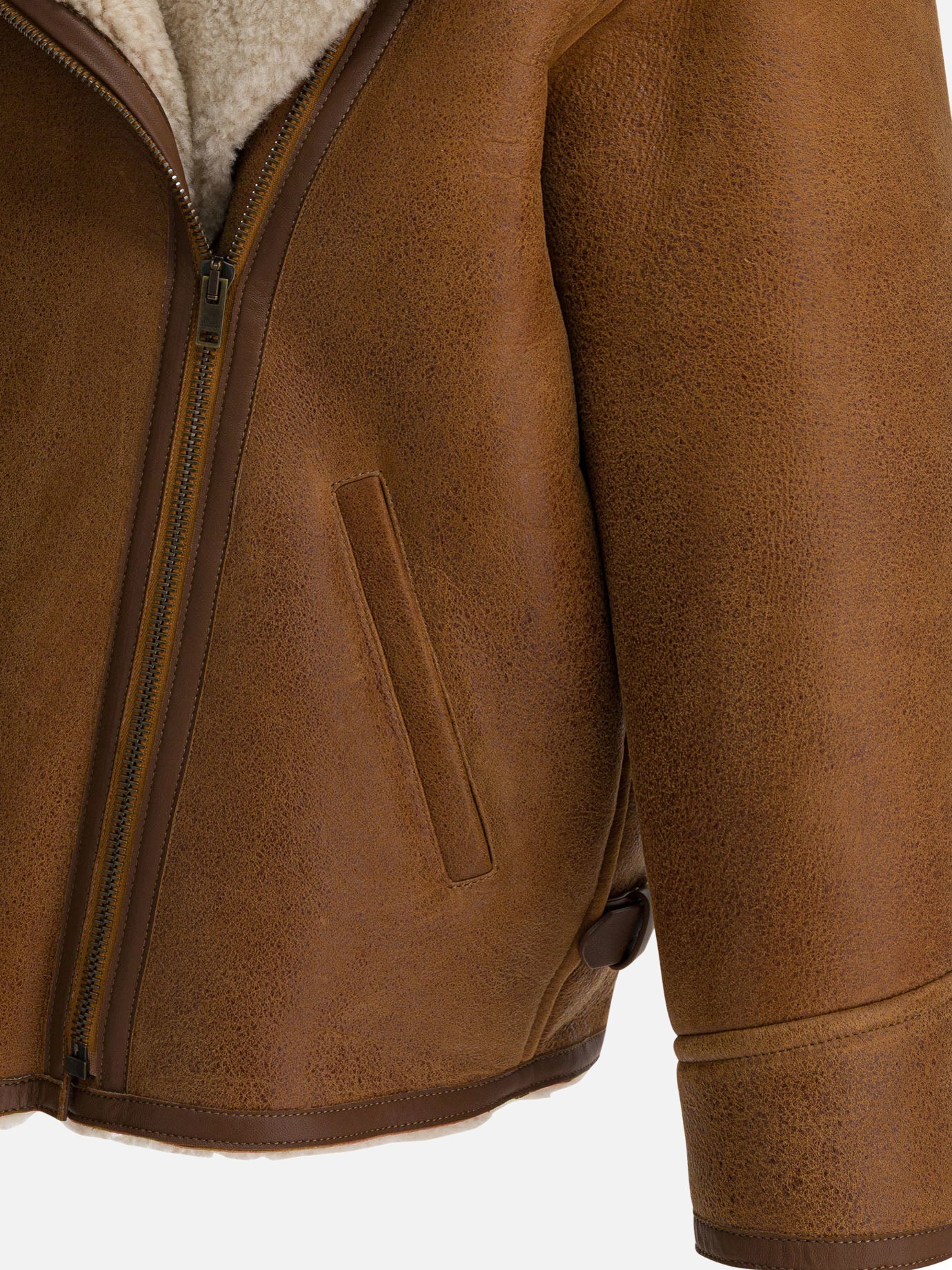 Shearling jackets Solid colour  Brown - Isabel Marant Women | PDP | VIETTI Online Store | thumbnail_4