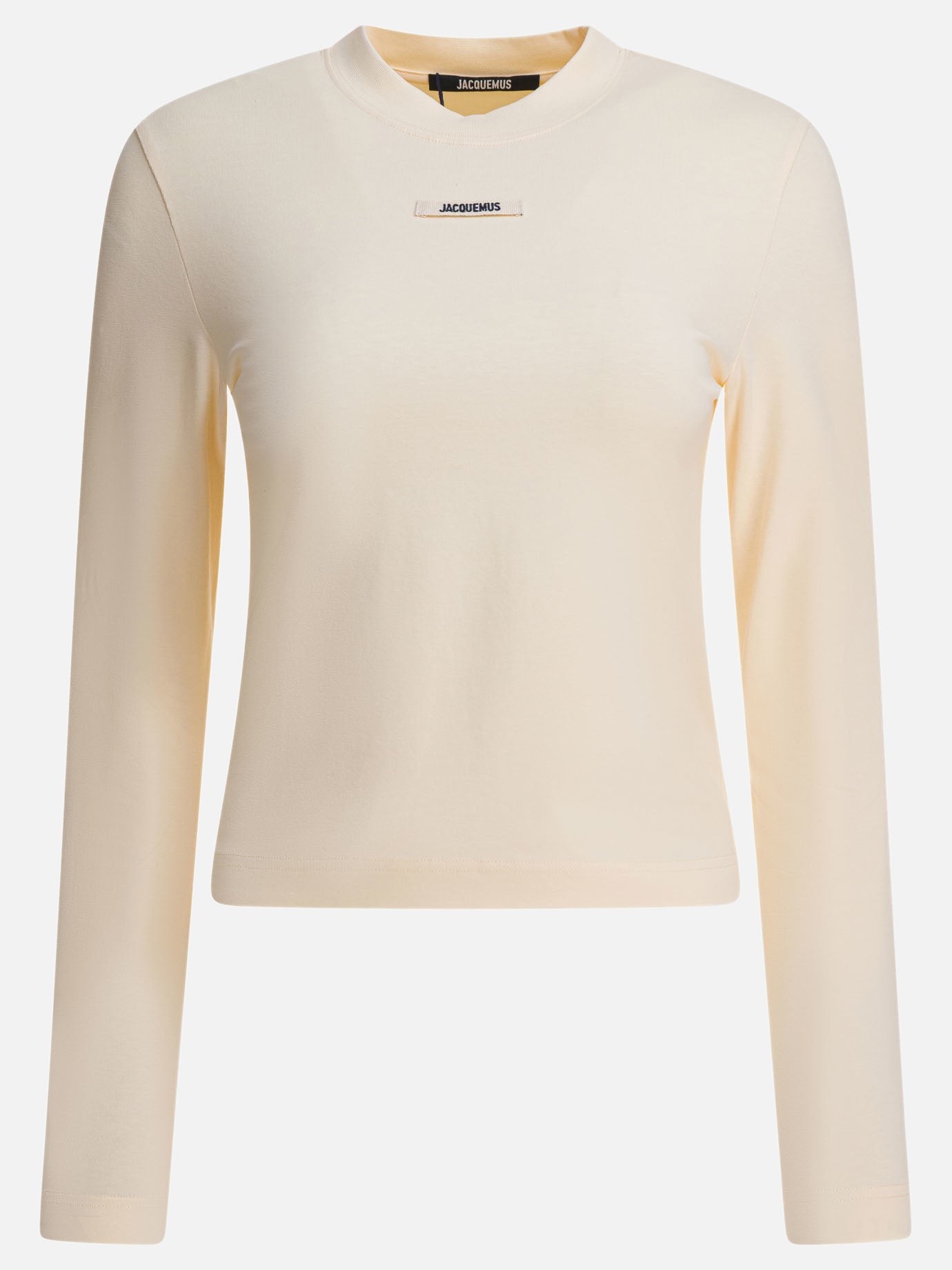 T-shirt girocollo Logo  Beige - Jacquemus Donna | PDP | VIETTI Online Store | thumbnail