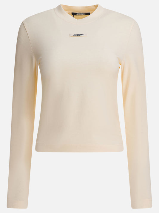 Crewneck t-shirts Logo  Beige - Jacquemus Women | PLP | VIETTI Online Store 

