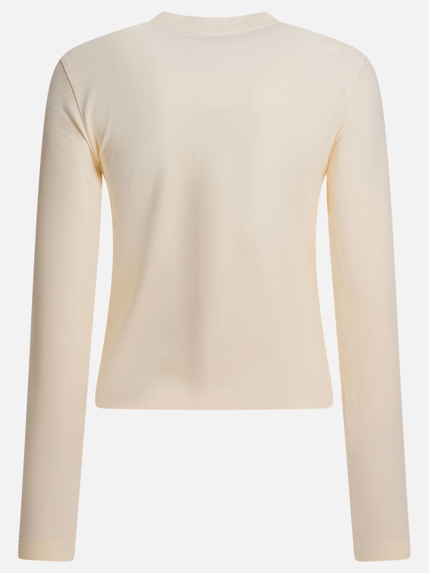 T-shirt girocollo Logo  Beige - Jacquemus Donna | PDP | VIETTI Online Store | Zoom-Modal_2
