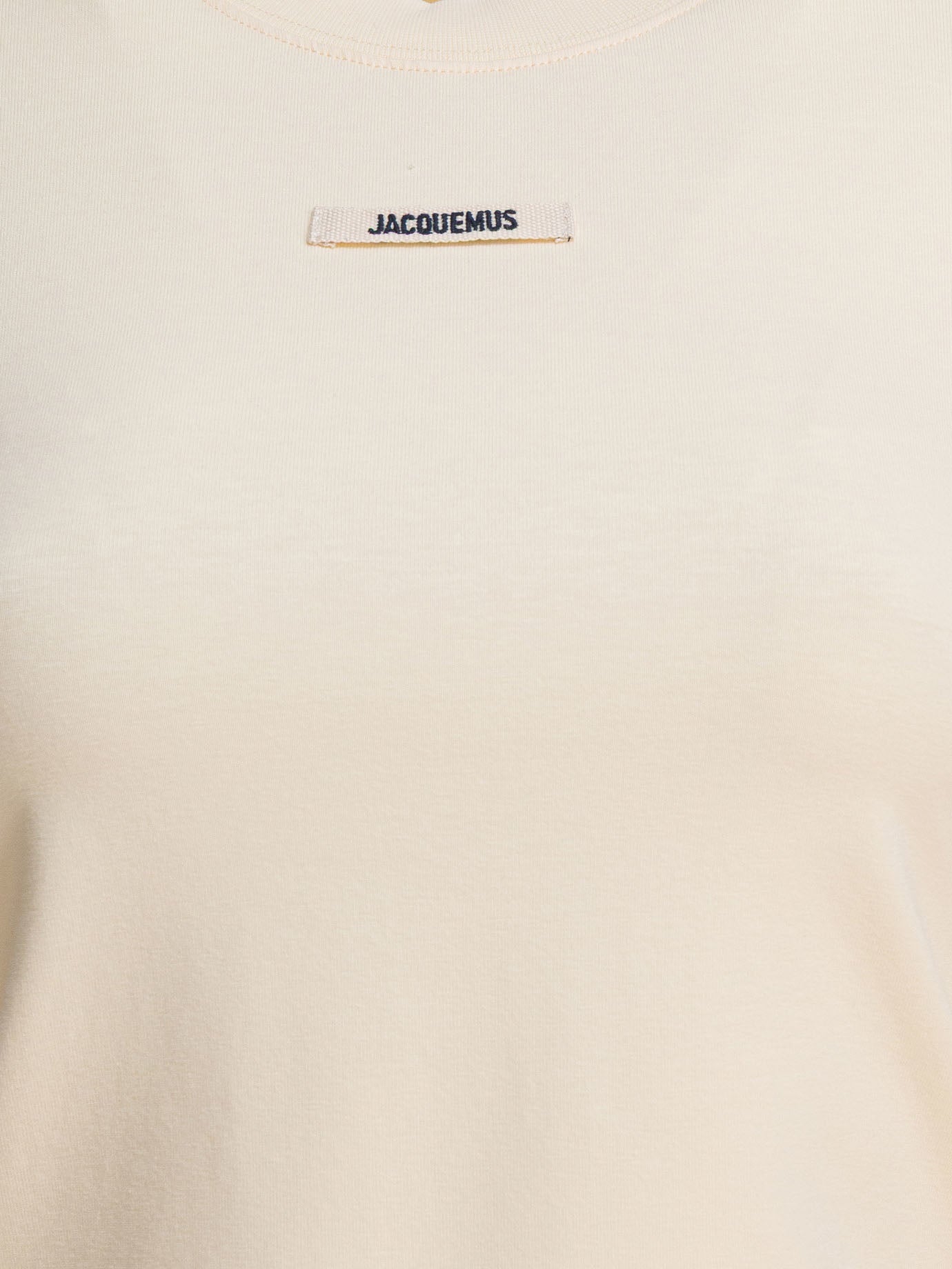 T-shirt girocollo Logo  Beige - Jacquemus Donna | PDP | VIETTI Online Store | thumbnail_3