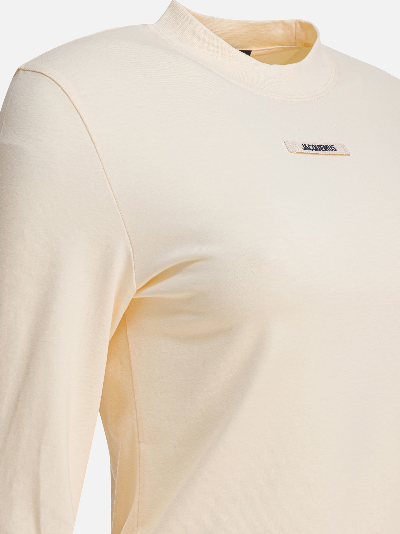 T-shirt girocollo Logo  Beige - Jacquemus Donna | PDP | VIETTI Online Store | thumbnail_4