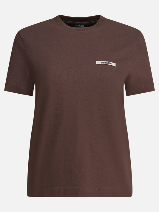 Crewneck t-shirts Logo  Brown - Jacquemus Women | PLP | VIETTI Online Store 
