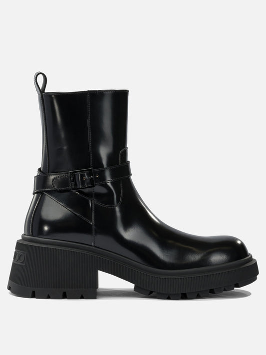 Stivaletti con zip 100% calf leather - 100% rubber  Nero - Jimmy Choo Donna | PDP | VIETTI Online Store 
