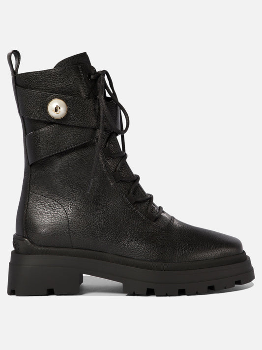 Combat boots 90% goat 10% lamb - 100% rubber  Black - Jimmy Choo Women | PDP | VIETTI Online Store | 2
