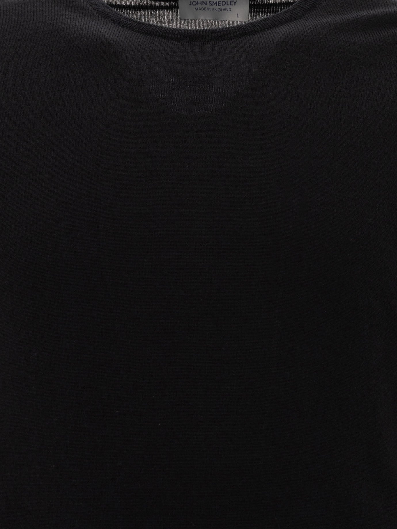 Crewneck sweaters Solid colour  Black - John Smedley Men | PDP | VIETTI Online Store | thumbnail_3