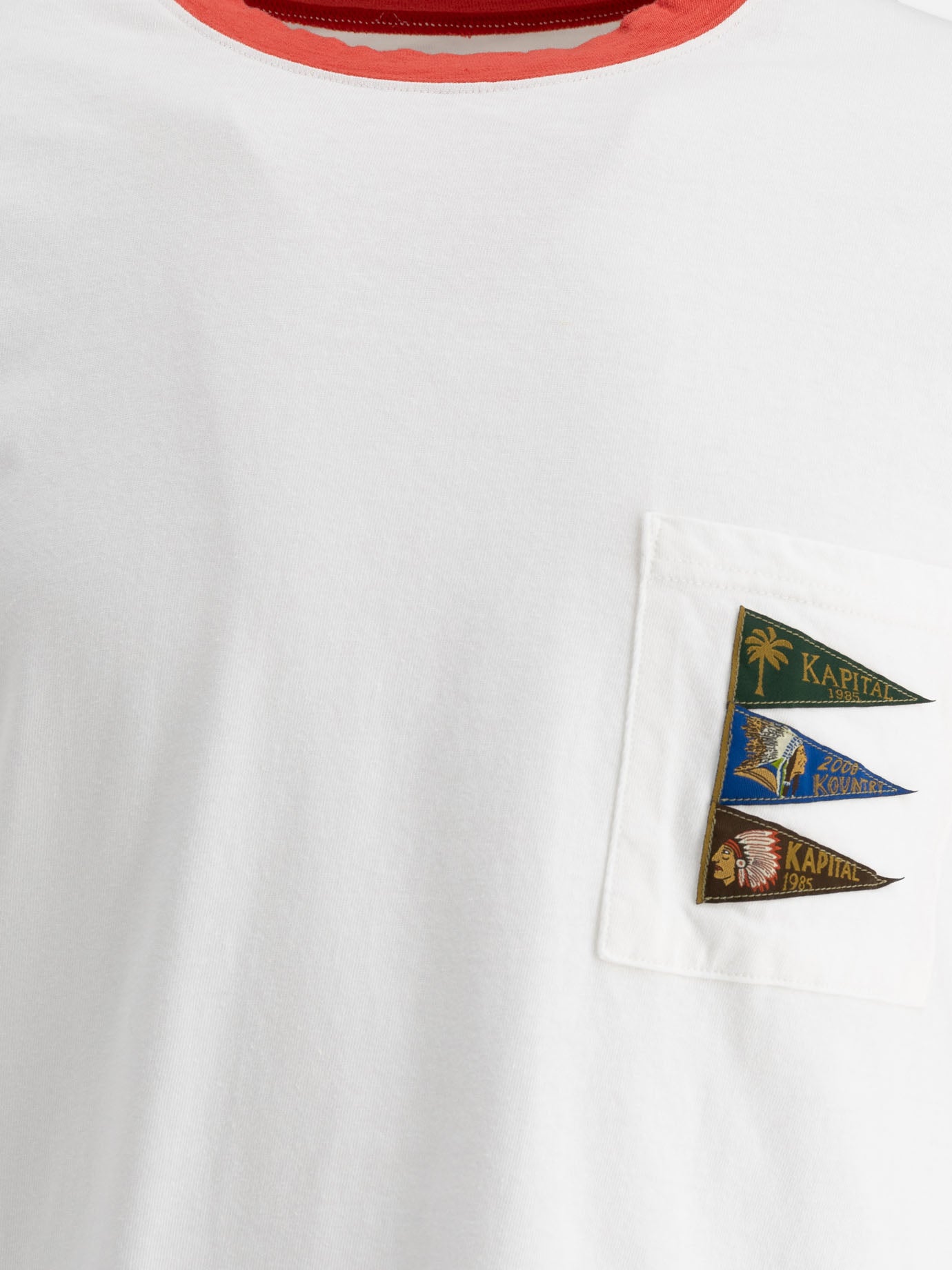 Crewneck t-shirts Solid colour  White - KAPITAL Men | PDP | VIETTI Online Store | thumbnail_3