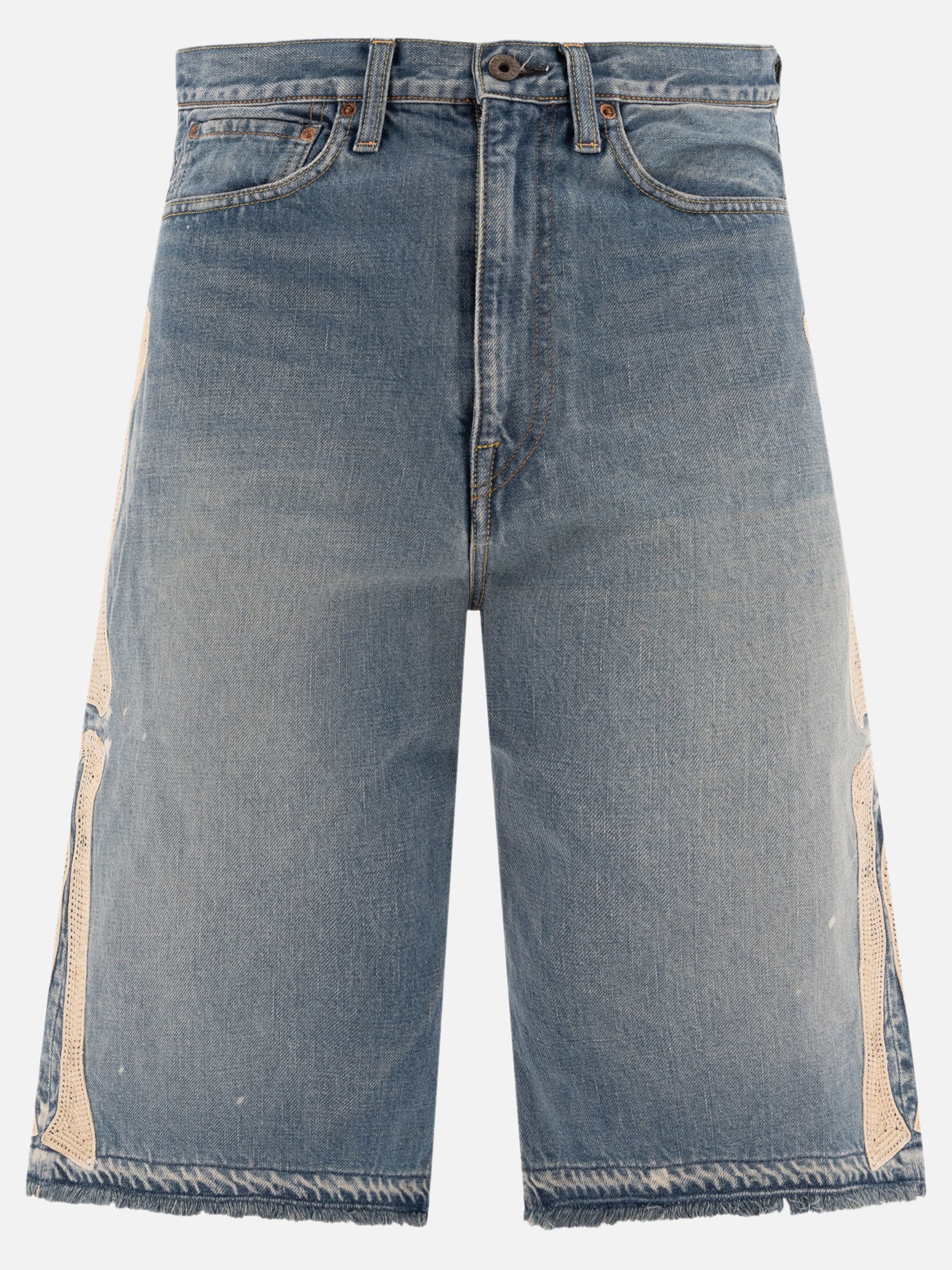Five pockets shorts Solid colour  Light blue - KAPITAL Men | PDP | VIETTI Online Store | thumbnail