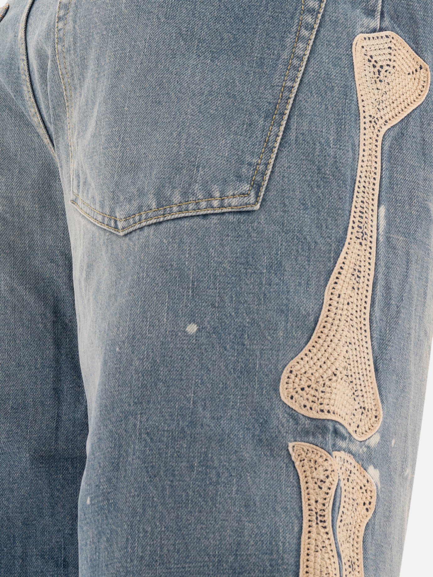 Five pockets shorts Solid colour  Light blue - KAPITAL Men | PDP | VIETTI Online Store | Zoom-Modal_4
