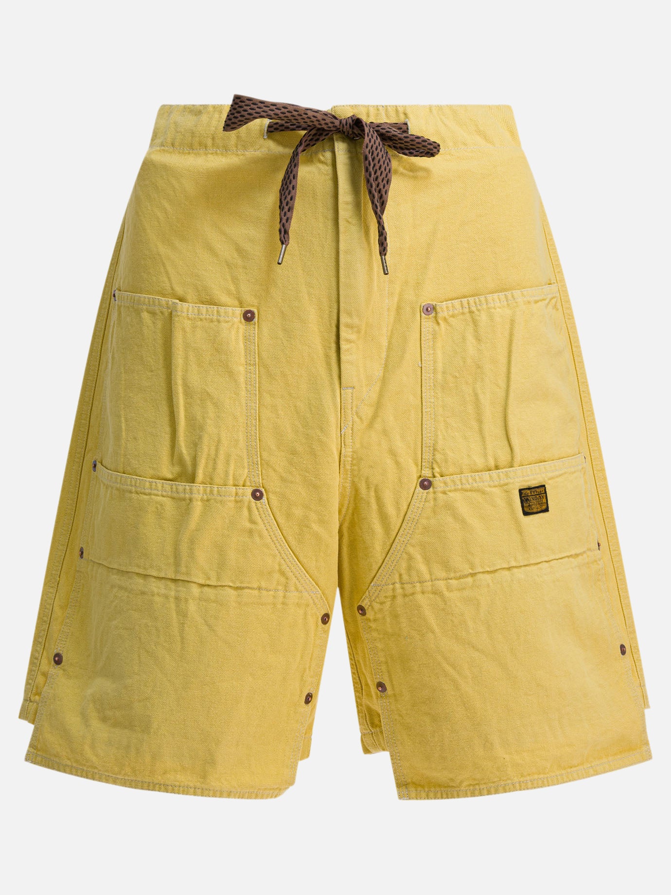 Short con lacci Solid colour  Giallo - KAPITAL Uomo | PDP | VIETTI Online Store | Zoom-Modal
