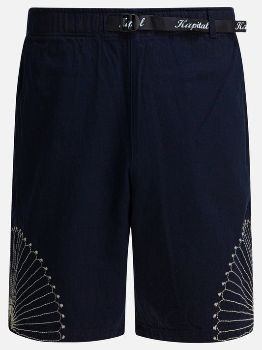 Drawstring shorts Denim  Blue - KAPITAL Men | PDP | VIETTI Online Store 
