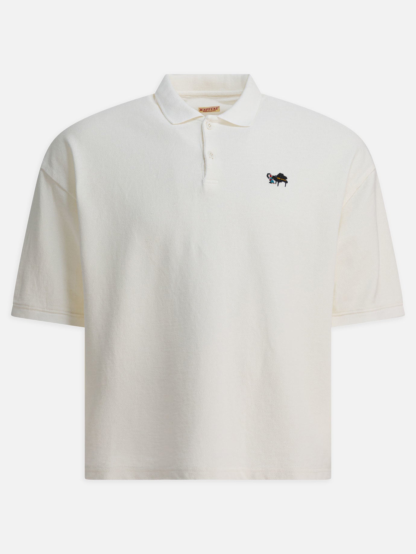 Polo con bottoni Solid colour  Bianco - KAPITAL Uomo | PDP | VIETTI Online Store | thumbnail
