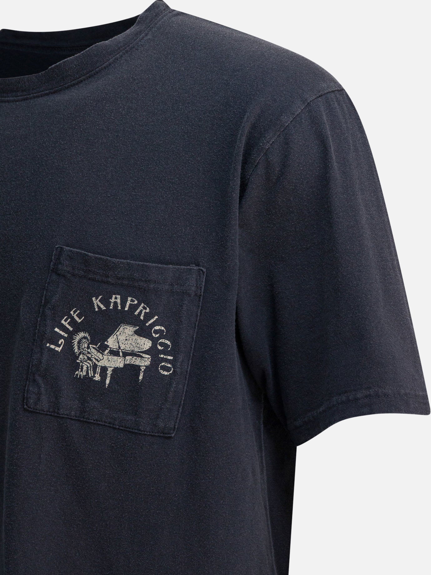 T-shirt girocollo Print  Nero - KAPITAL Uomo | PDP | VIETTI Online Store | thumbnail_4