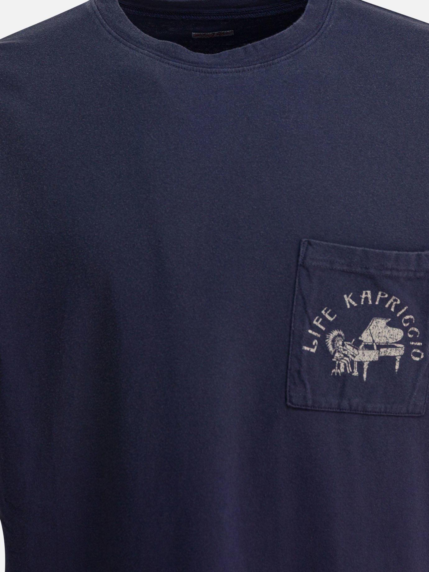 T-shirt girocollo Print  Blu - KAPITAL Uomo | PDP | VIETTI Online Store | thumbnail_3