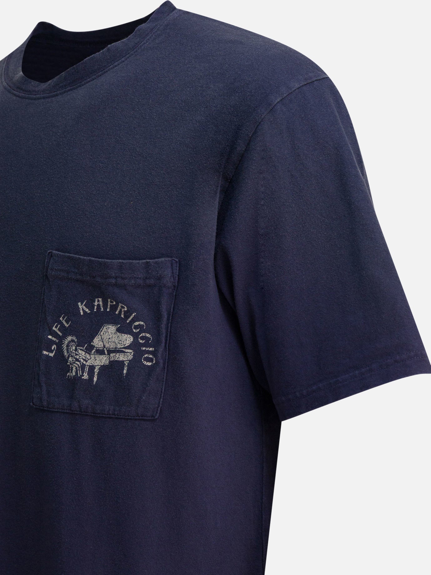 T-shirt girocollo Print  Blu - KAPITAL Uomo | PDP | VIETTI Online Store | thumbnail_4