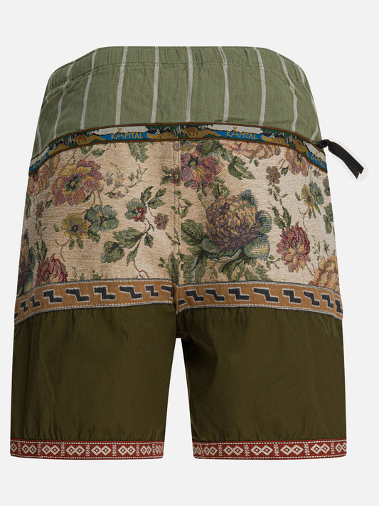 Drawstring shorts Patchwork  Green - KAPITAL Men | PLP | VIETTI Online Store | 2
