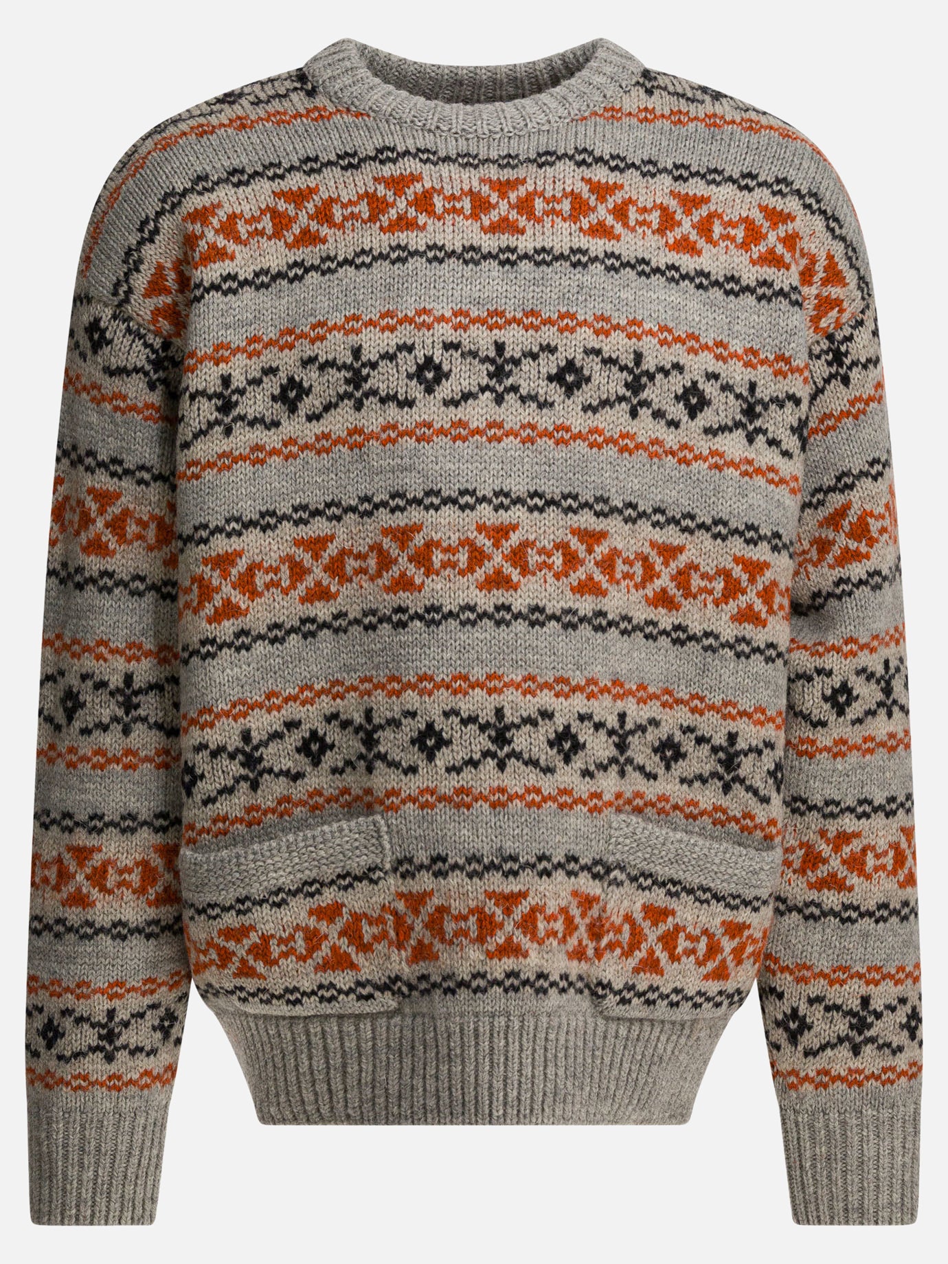 Crewneck sweaters Textured knit  Grey - KAPITAL Men | PDP | VIETTI Online Store | thumbnail